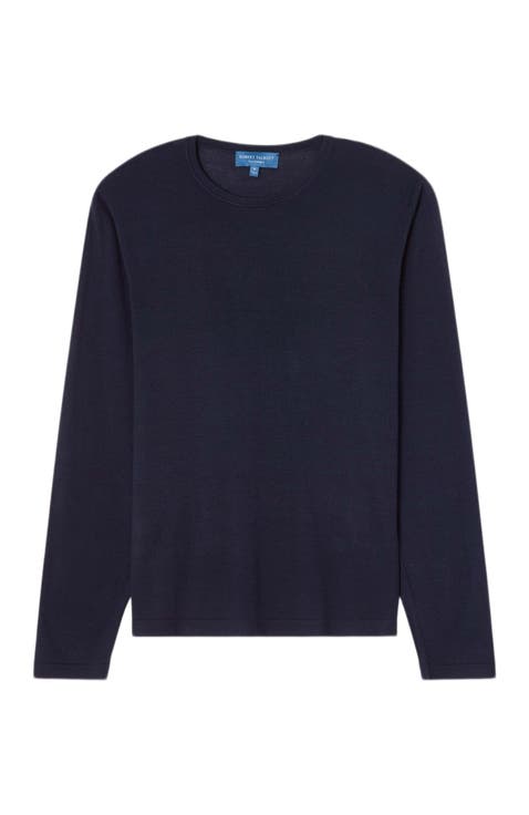 Lawrence Wool Silk Fine Gauge Jersey Long Sleeve Tee