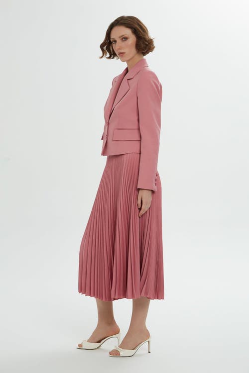 Gizia Pink Set With Pleated Skirt In Pink