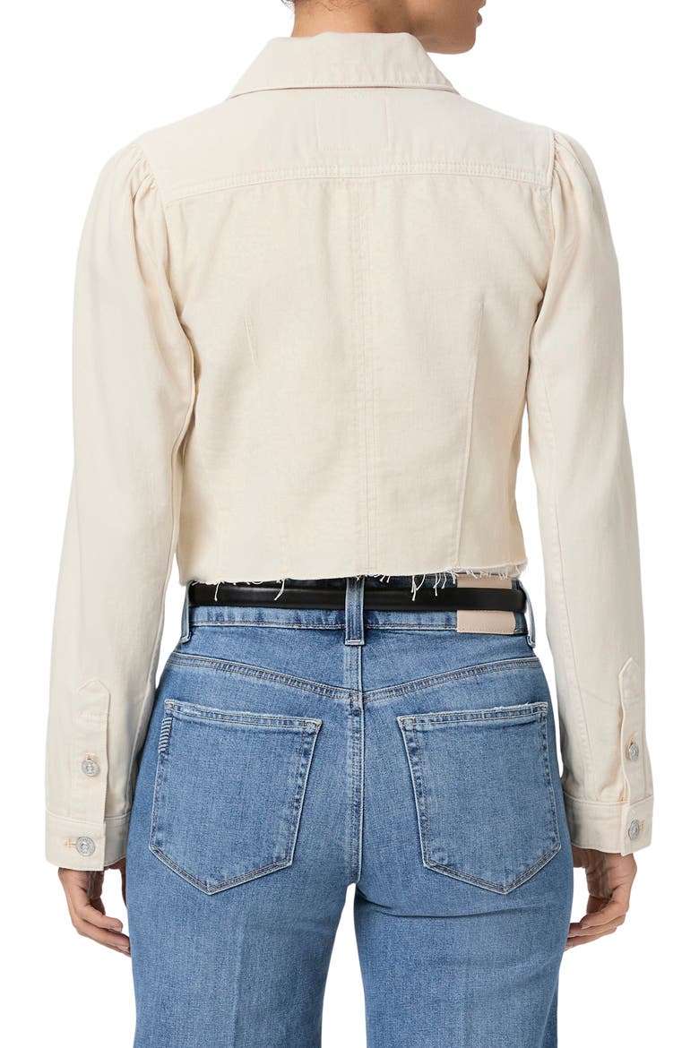 Pacey Raw Hem Crop Twill Jacket, Alternate, color, QUARTZ SAND