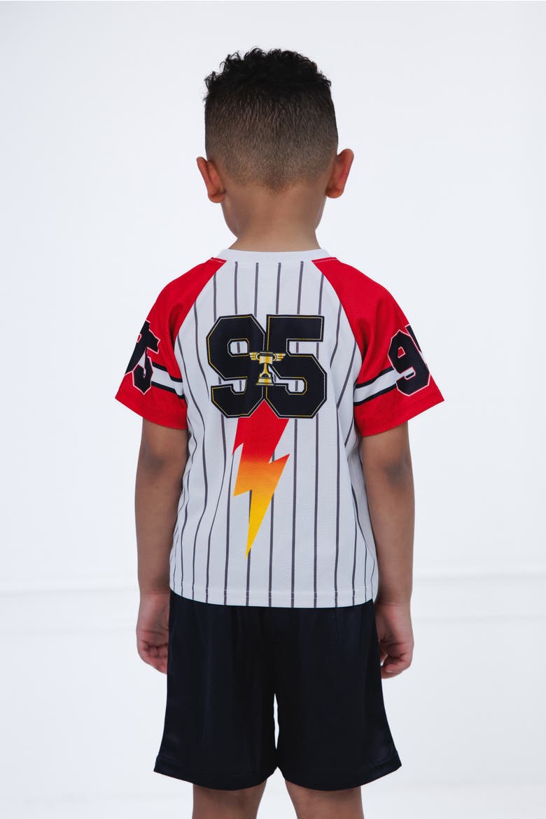 Cars Lightning McQueen 2-Piece Baseball Jersey and Shorts Set, Alternate, color, McQueen White Black
