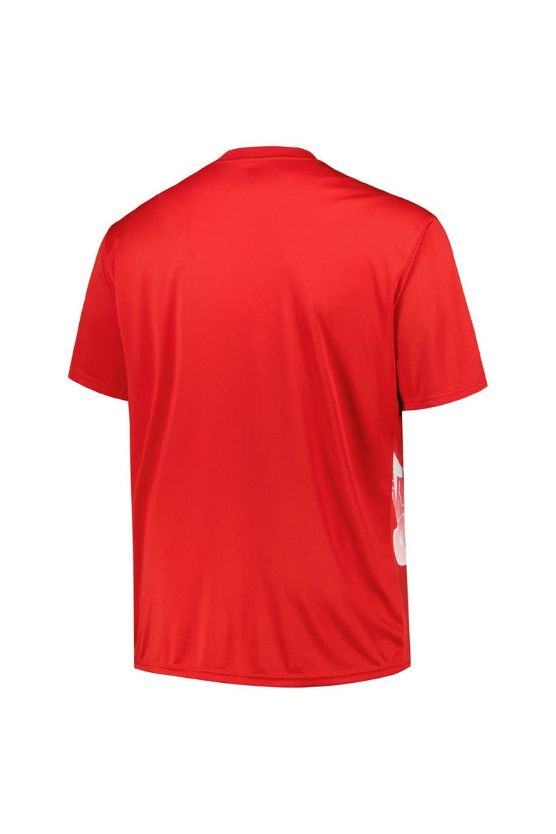 Men's Red Chicago Bulls Big & Tall Sublimated T-Shirt, Alternate, color, Red