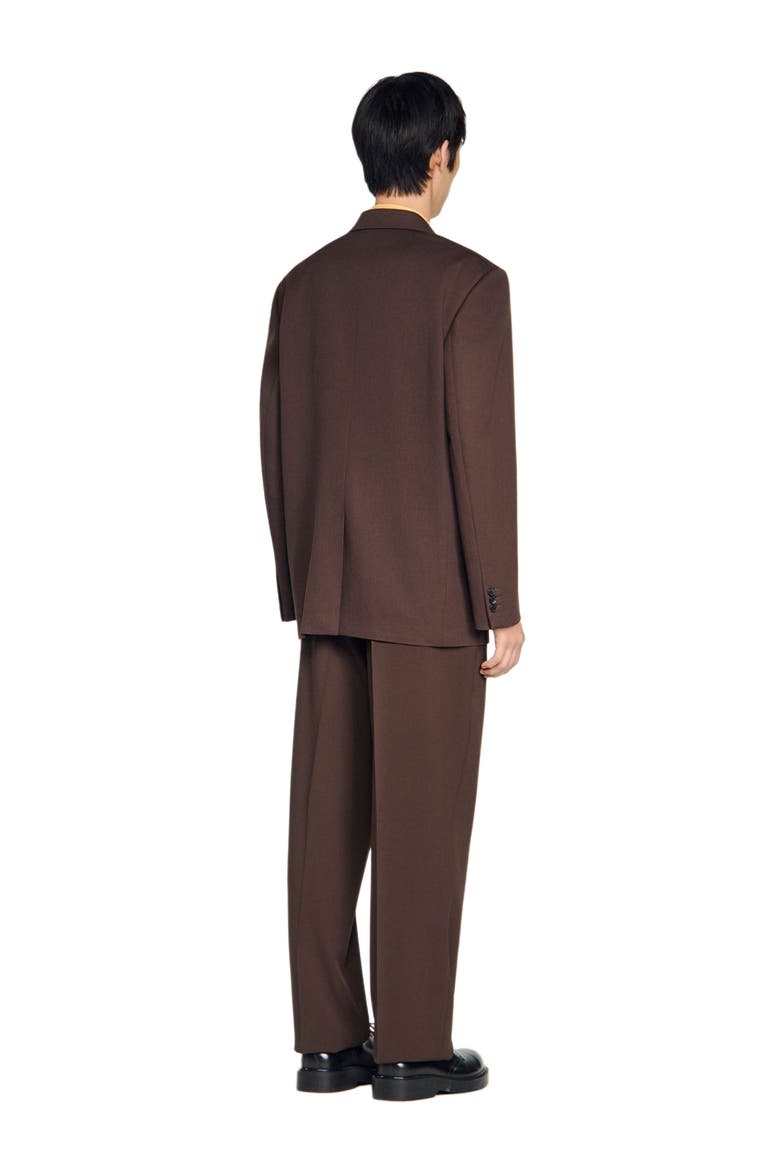 Oversized wool jacket, Alternate, color, Chocolate