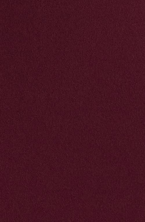 Connected Apparel Cape Midi Dress In Burgundy