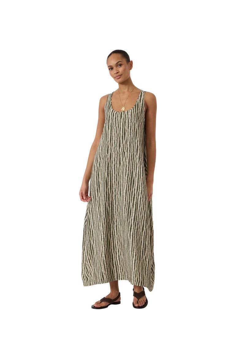Liddie Air Flow Barrel Tank Dress, Main, color, Blurred Lines Green