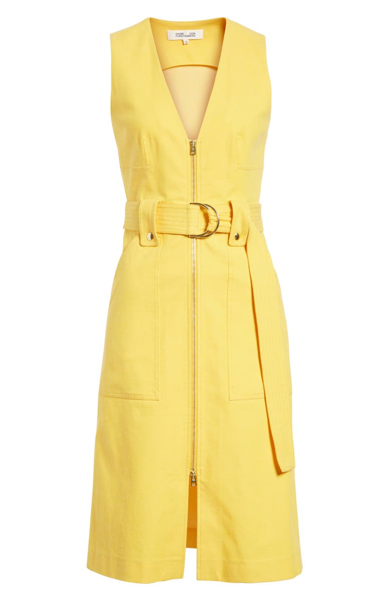 DVF Diane von Furstenberg Zip Front A-Line Dress, Alternate, color, 