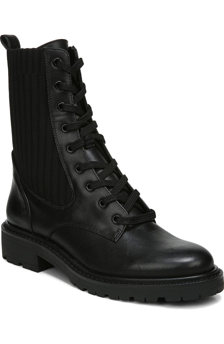 Sam Edelman Lydell Mixed Media Lug Sole Combat Boot, Main, color,