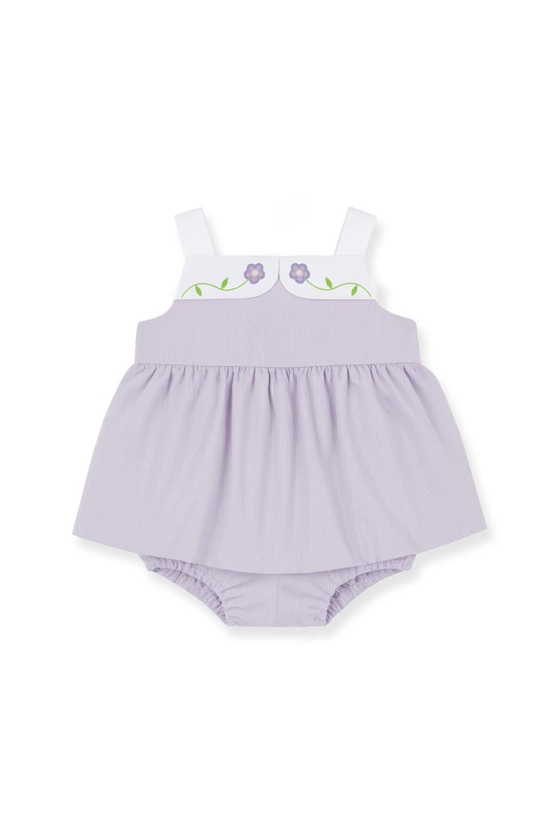 Pincord Romper with Flowers, Main, color, Lavender/White