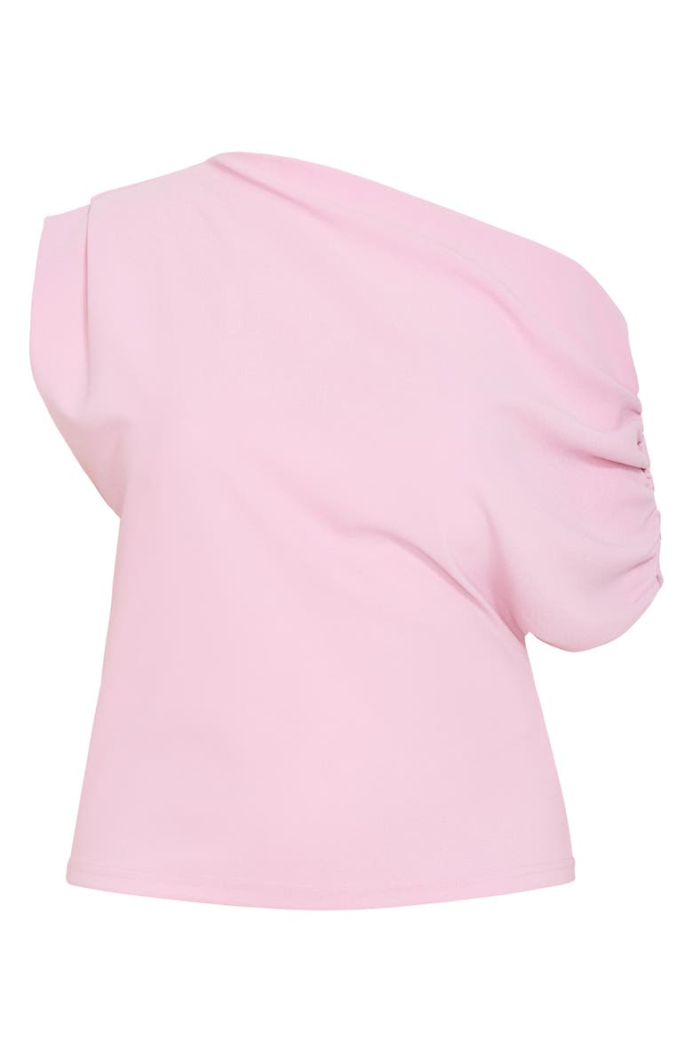 City Chic Imani One-Shoulder Top, Alternate, color, Soft Pink