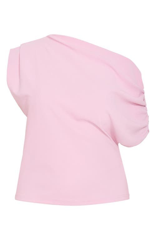 City Chic Imani One-shoulder Top In Pink