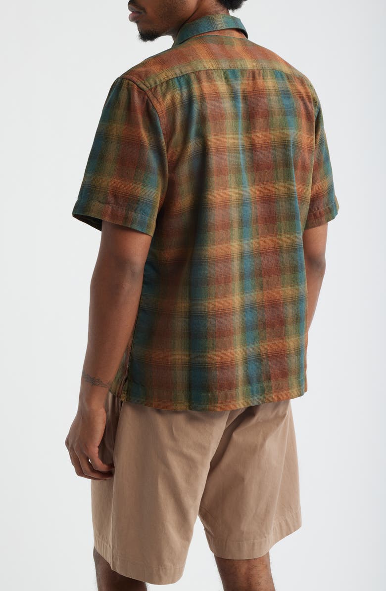 Service Works Plaid Resort Shirt, Alternate, color, Brown