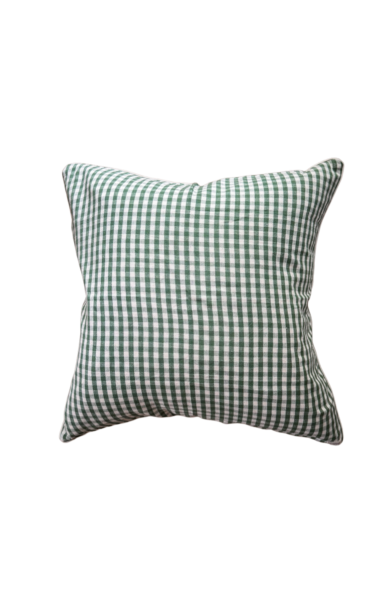 KD Weave Gingham Pillow Cover - Cover Only, Alternate, color, Olive - 16 X 23