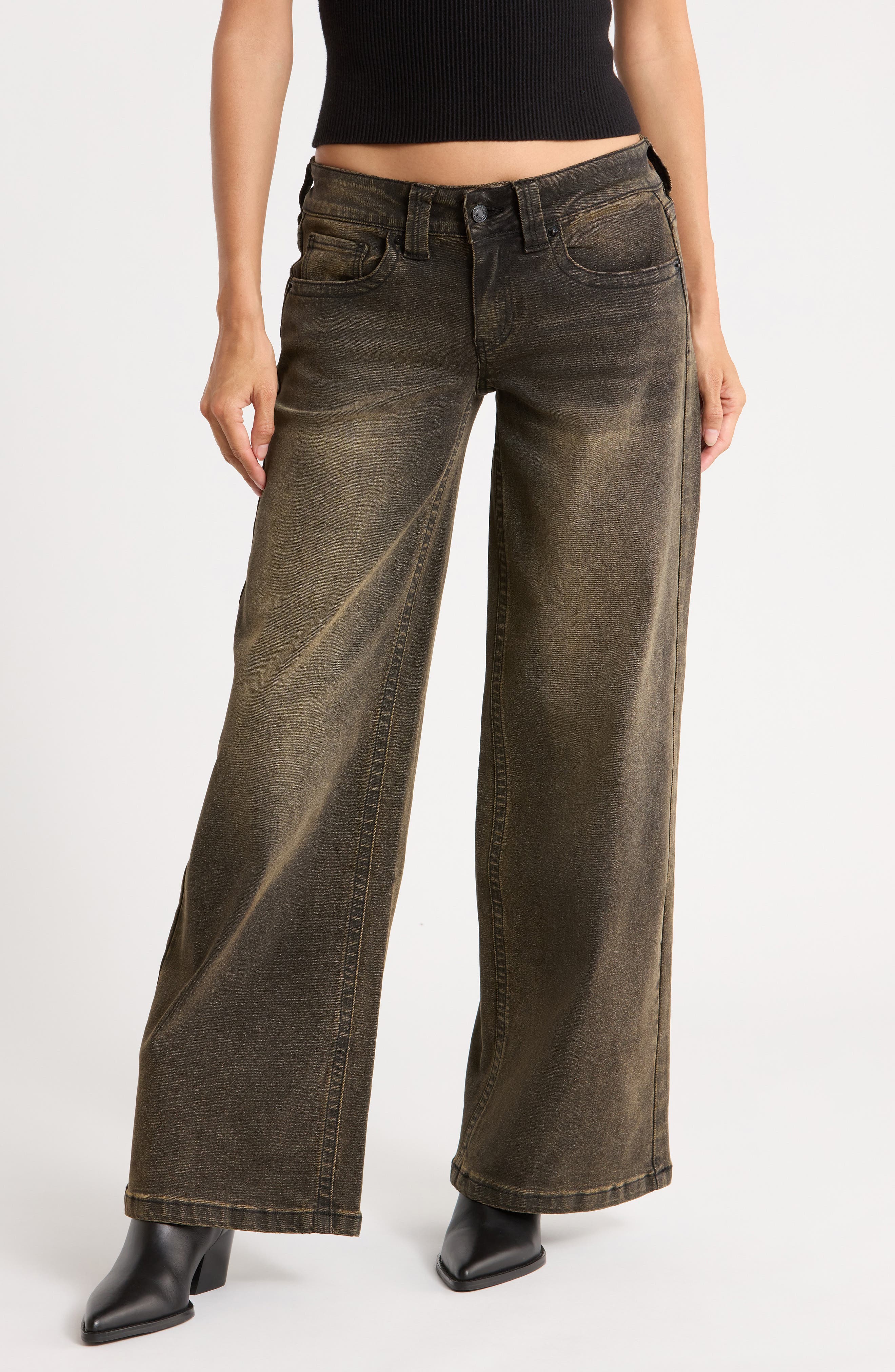 Low Rider Baggy Wide Leg Jeans