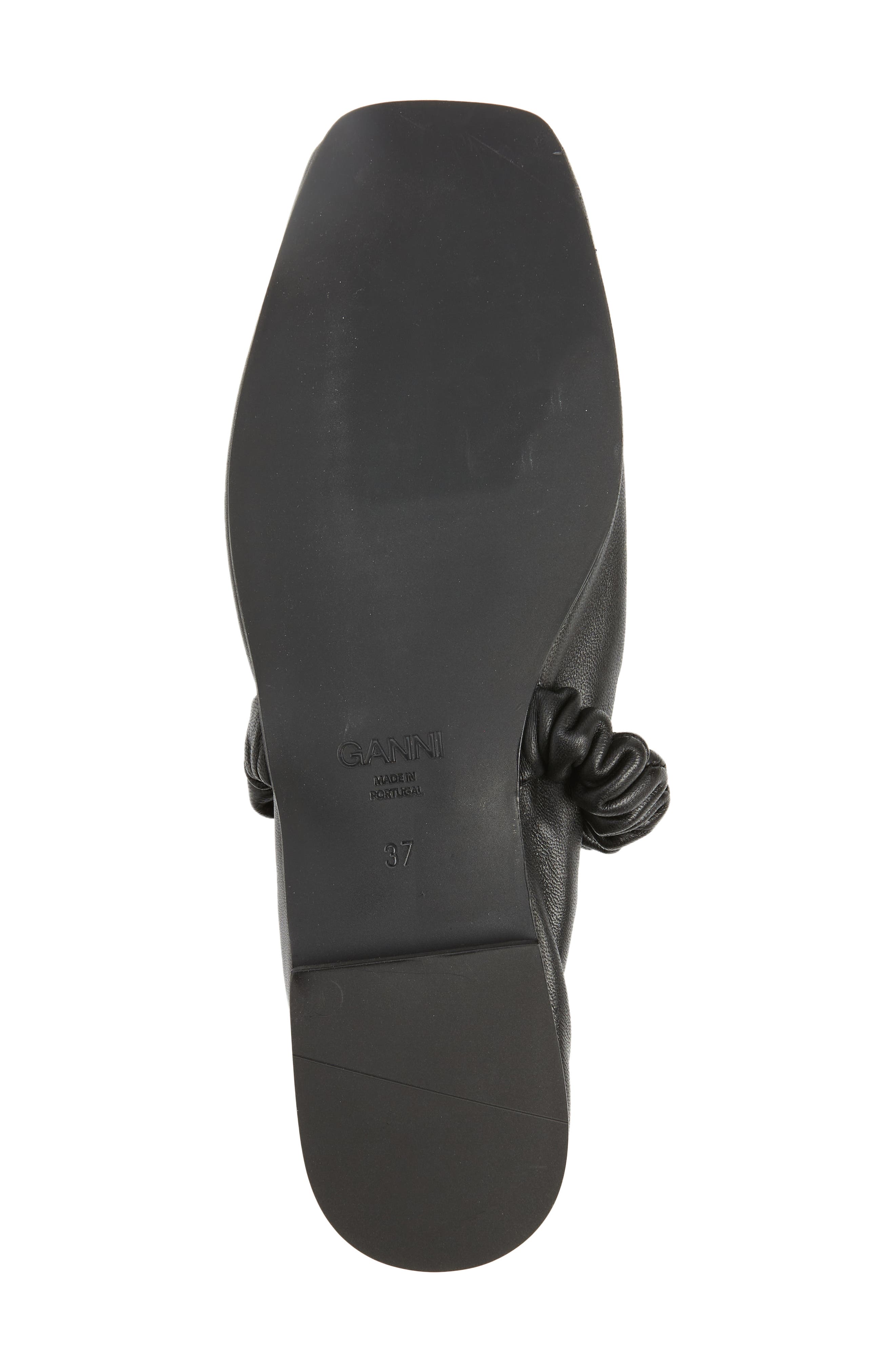 Ganni Soft Square Toe Ballerina Flat, Alternate, color, 