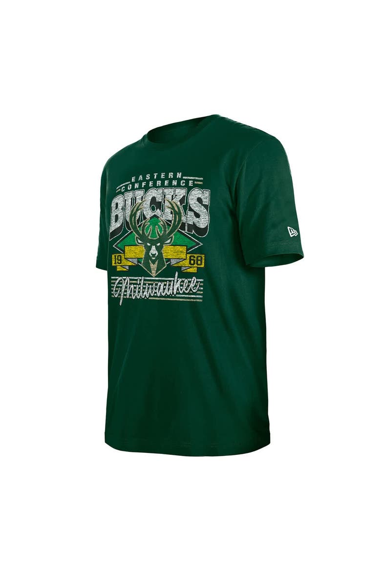 Men's New Era Hunter Green Milwaukee Bucks Sport Classics T-Shirt, Alternate, color, Hunter Green