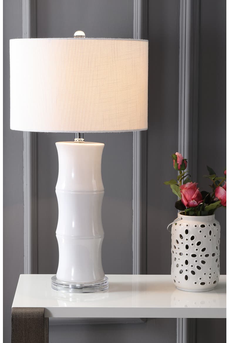 Tiki 26.5" Ceramic LED Table Lamp, Alternate, color, White