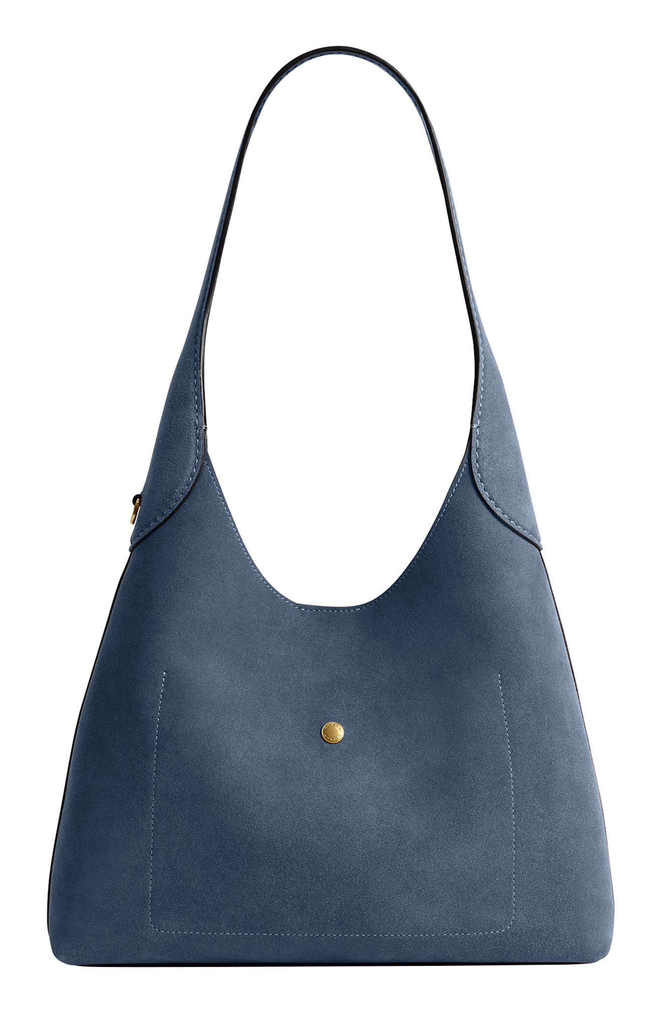 COACH Brooklyn 28 Suede Shoulder Bag, Alternate, color, Light Denim