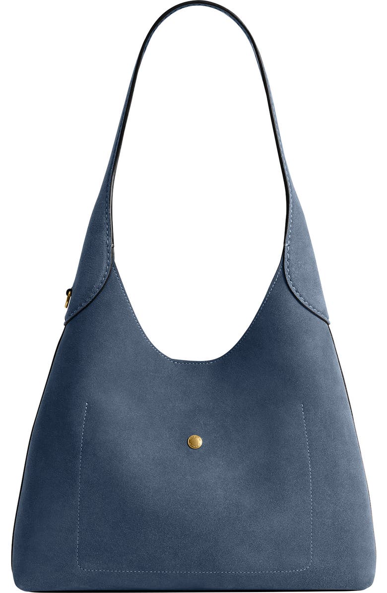 COACH Brooklyn 28 Suede Shoulder Bag, Alternate, color, Light Denim