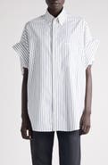 Balenciaga Tucked Short Sleeve Button-Down Shirt