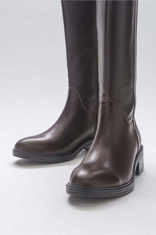 Forever & Always Shoes Acro Leather Boot In Brown