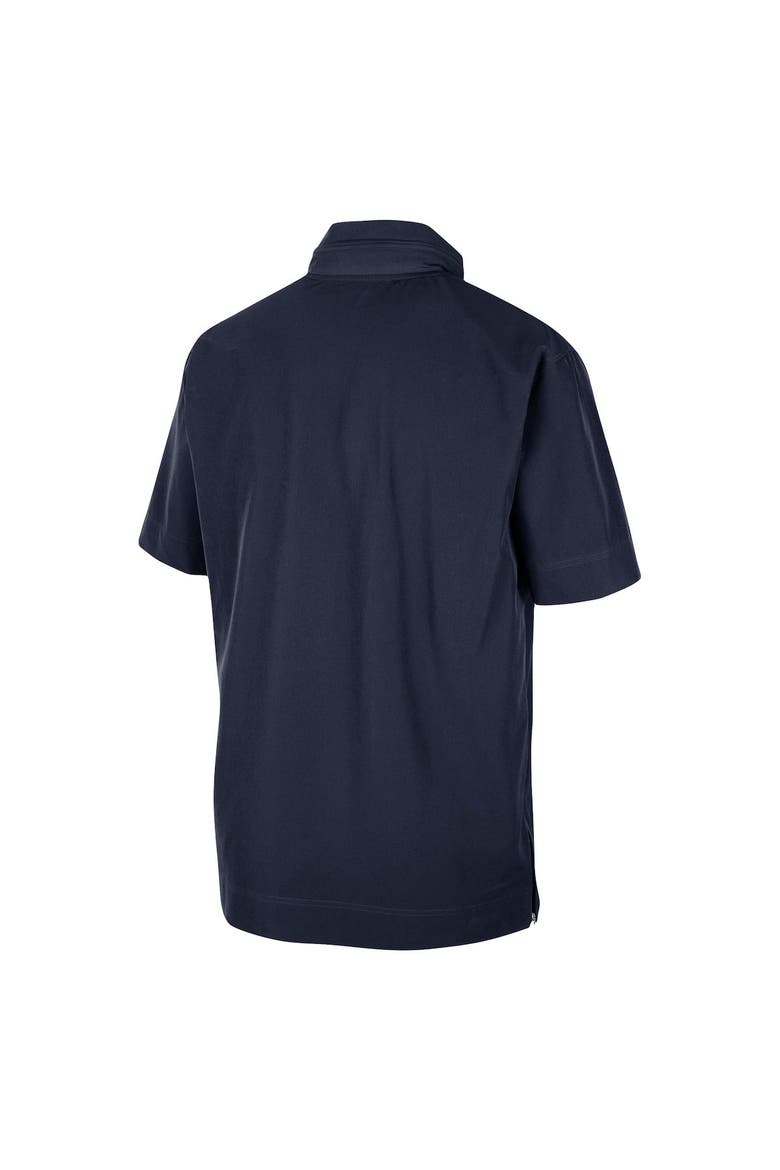 Men's Nike Navy Michigan Wolverines Coaches Half-Zip Short Sleeve Jacket, Alternate, color, Navy