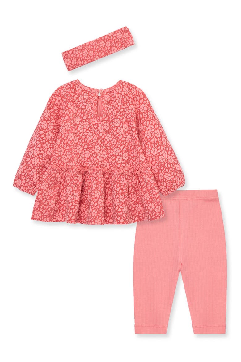 Floral Tunic, Headband & Leggings Set, Alternate, color, PINK