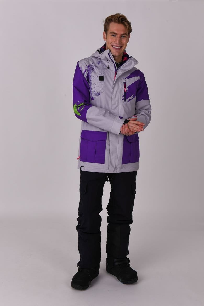 Afterparty Jacket, Alternate, color, Grey & Purple