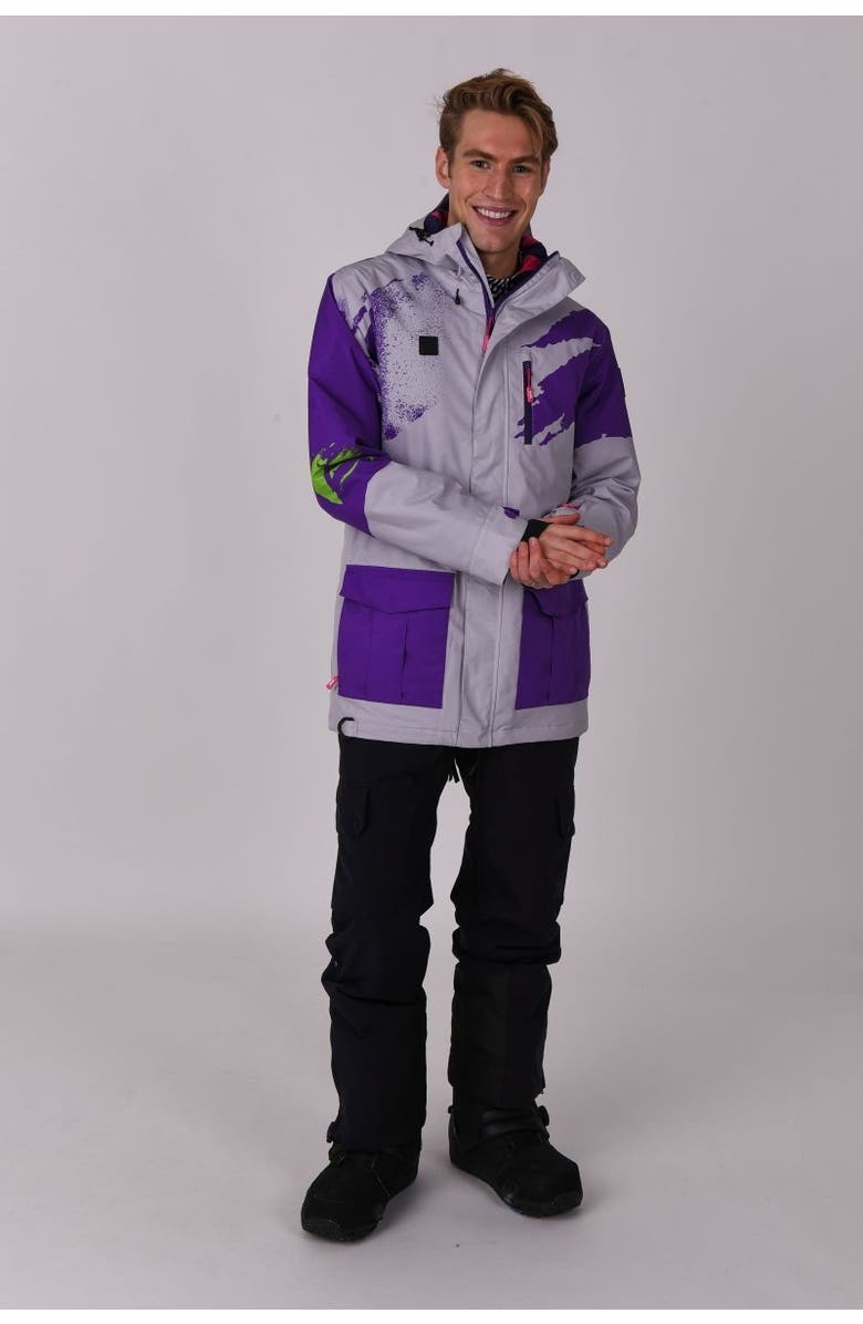 OOSC Afterparty Jacket, Alternate, color, Grey & Purple