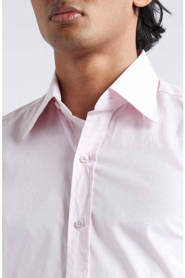 Classic Fit Solid Stretch Poplin Button-Up Shirt, Alternate, color, DP225 PINK