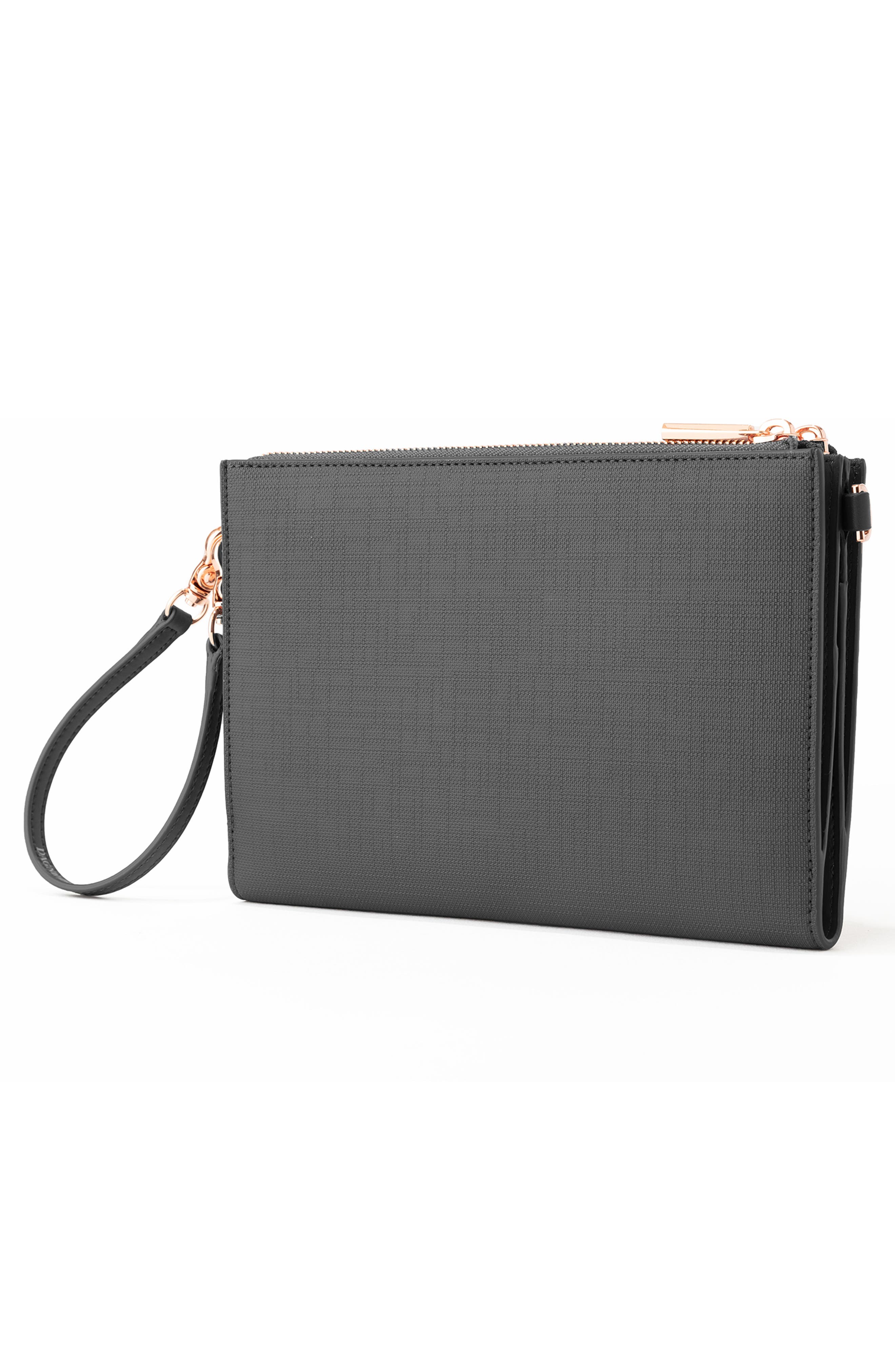 Essentials Coated Canvas Clutch/Wallet, Alternate, color, GRAPHITE