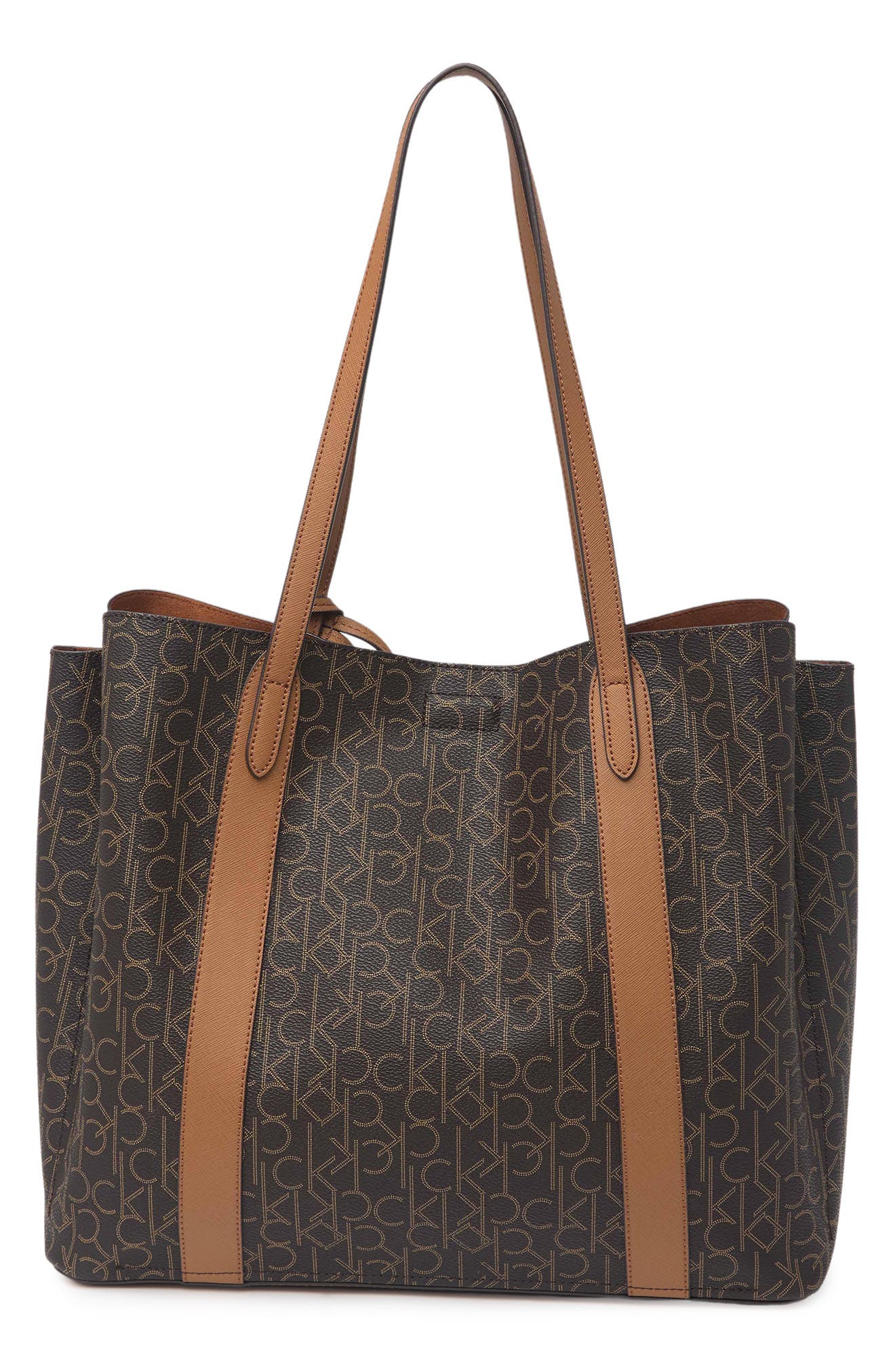 Calvin Klein Pindot Logo Tote, Alternate, color, 