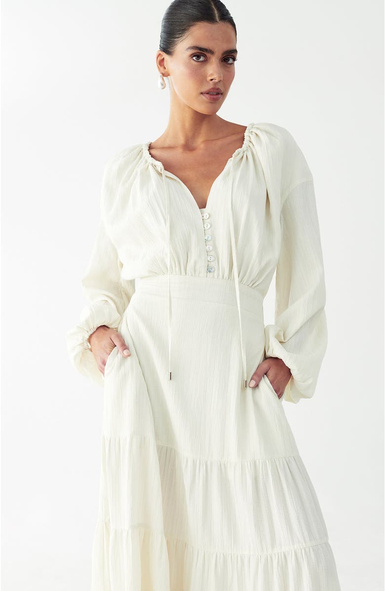 WILLA Golden Maxi Dress, Alternate, color, Natural