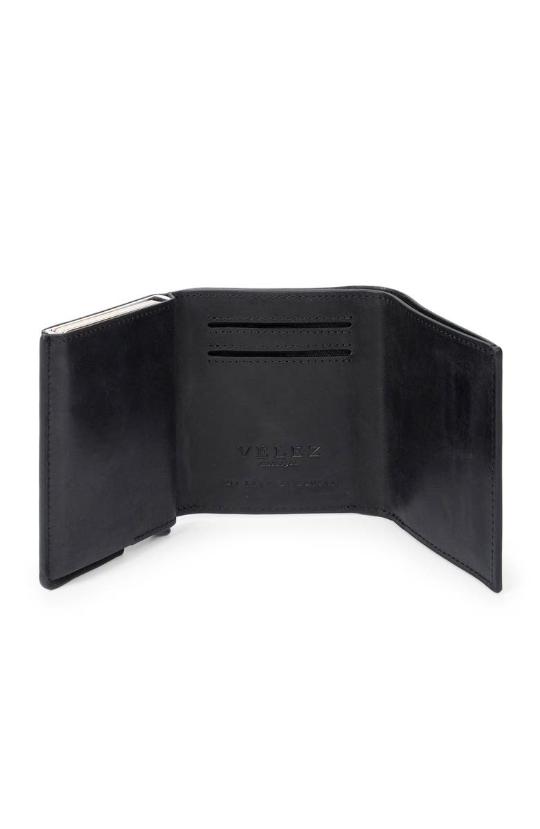 Velez Garry Tech Leather Card Holder, Alternate, color, Black