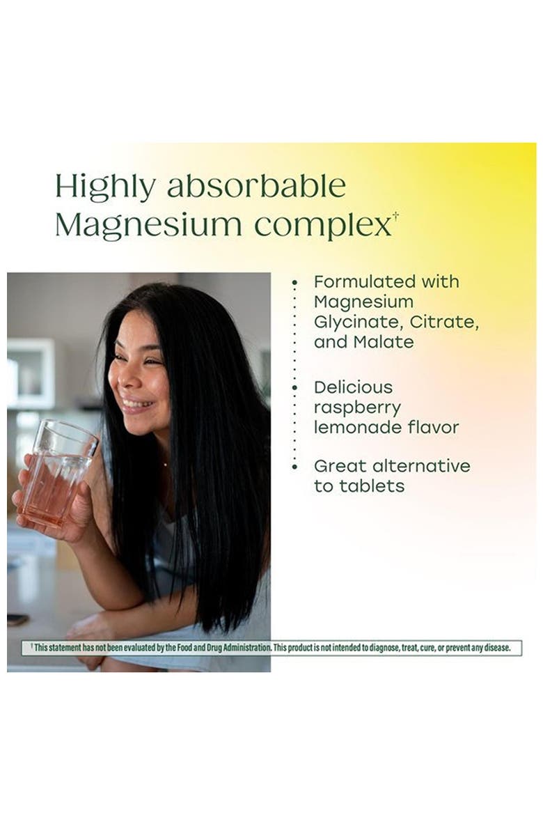 Relax & Calm Magnesium Drink Mix with Magnesium Glycinate, Citrate & Malate, Raspberry Lemonade, 7.05oz, Alternate, color, None