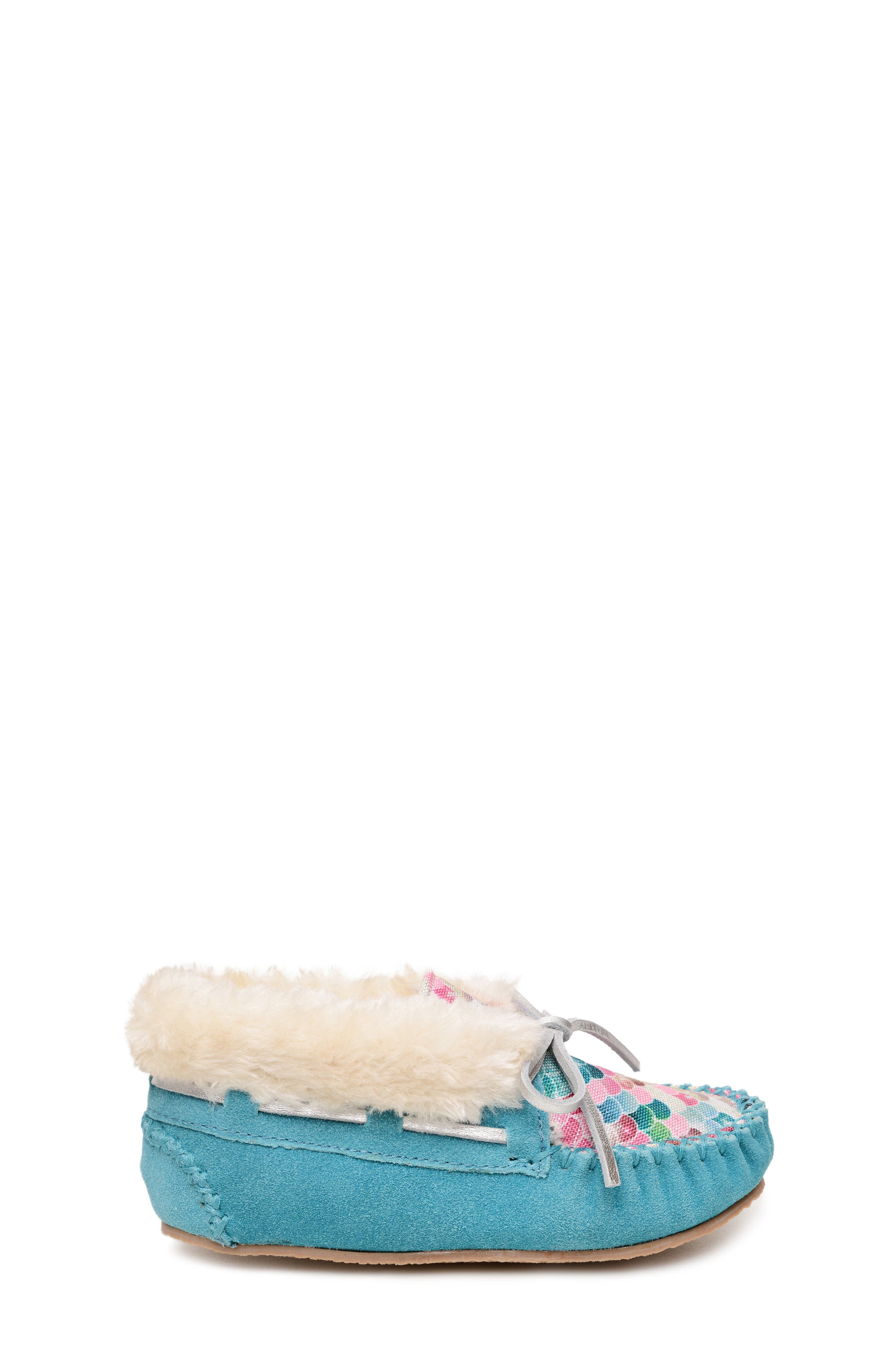 Minnetonka Kids' Charley Slipper, Alternate, color, Mermaid Turquoise