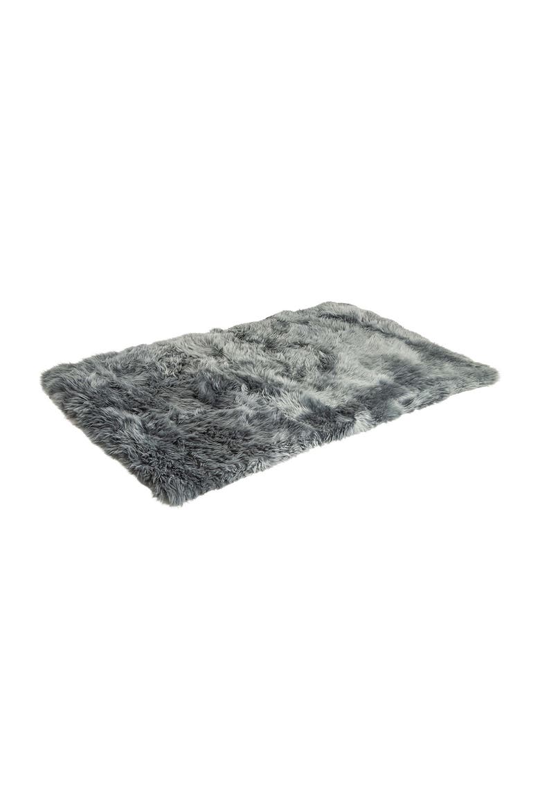 New Zealand Rectangular Sheepskin Throw - 3ft X 5ft - Natural, Alternate, color, GREY