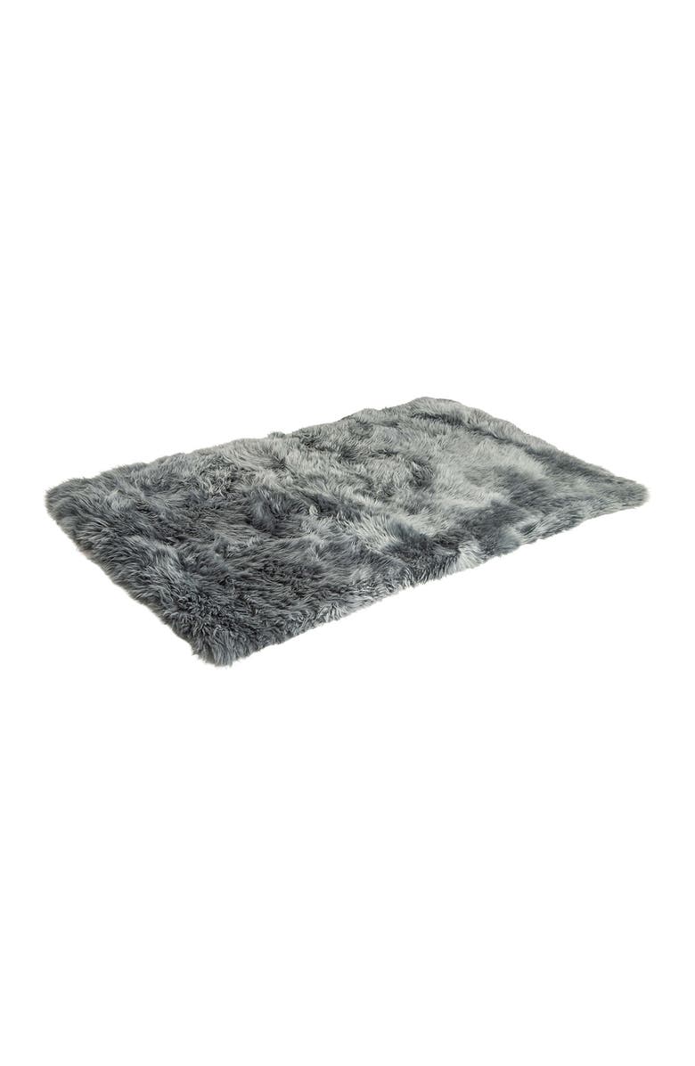 NATURAL New Zealand Rectangular Sheepskin Throw - 3ft X 5ft - Natural, Alternate, color, Grey