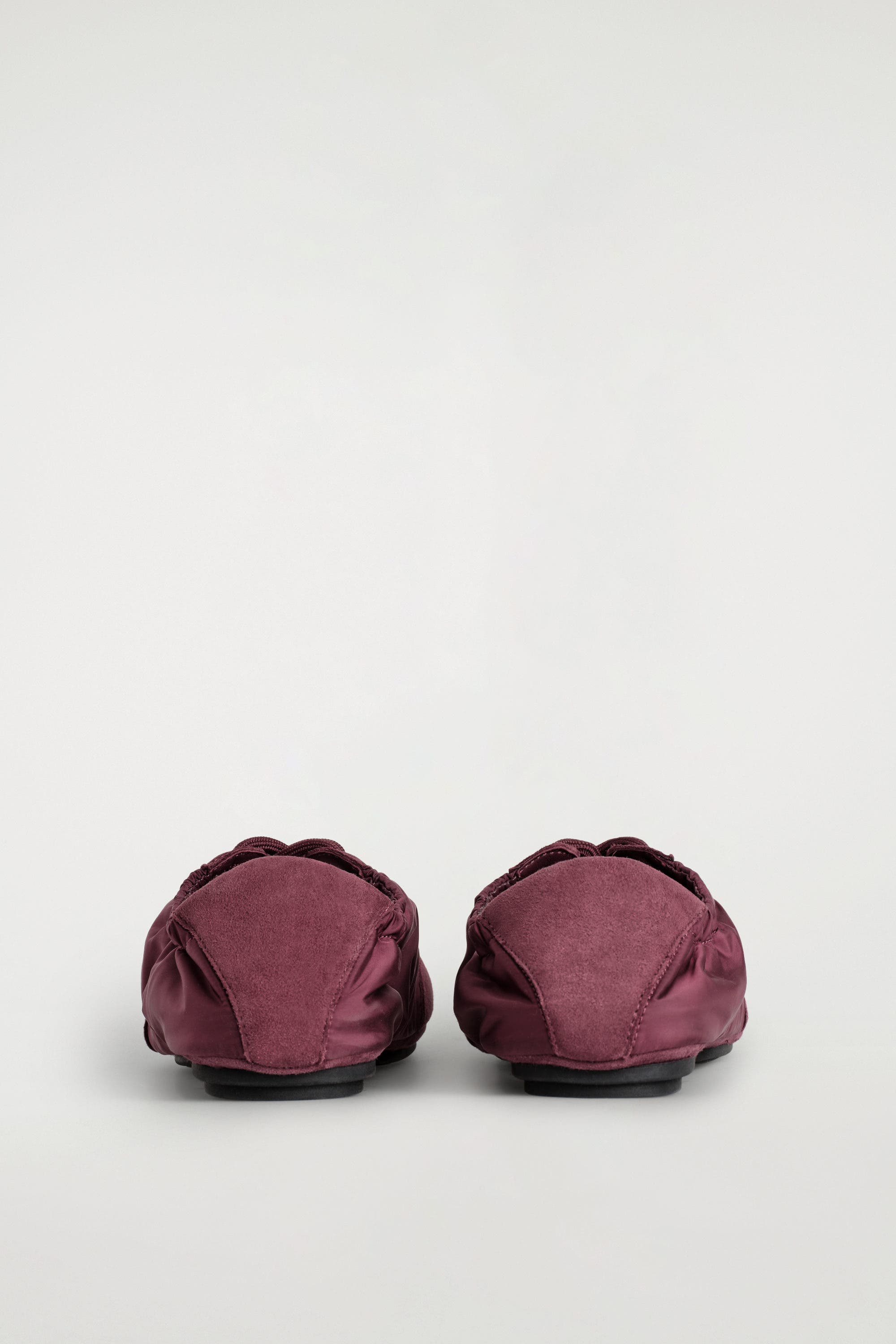 COS Suede-Nylon Ballet Sneakers, Alternate, color, Bordeaux