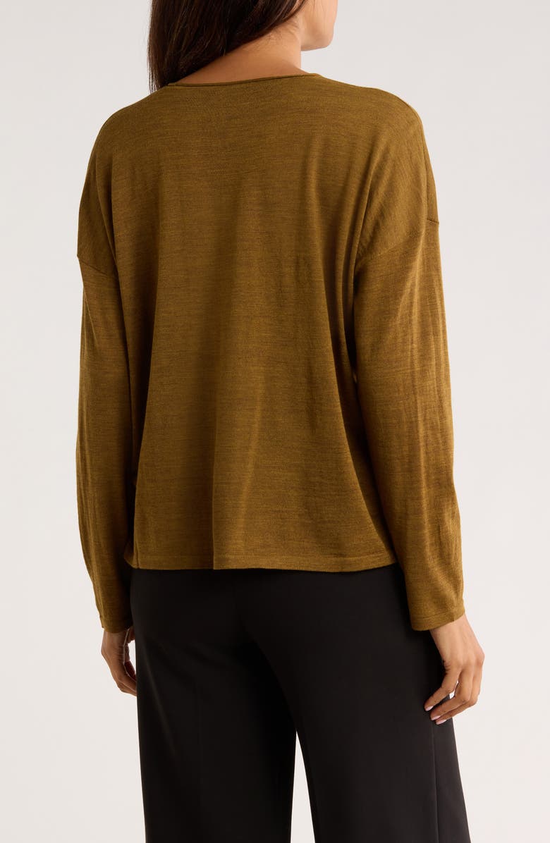 Eileen Fisher Wool Sweater, Alternate, color, Gold Leaf