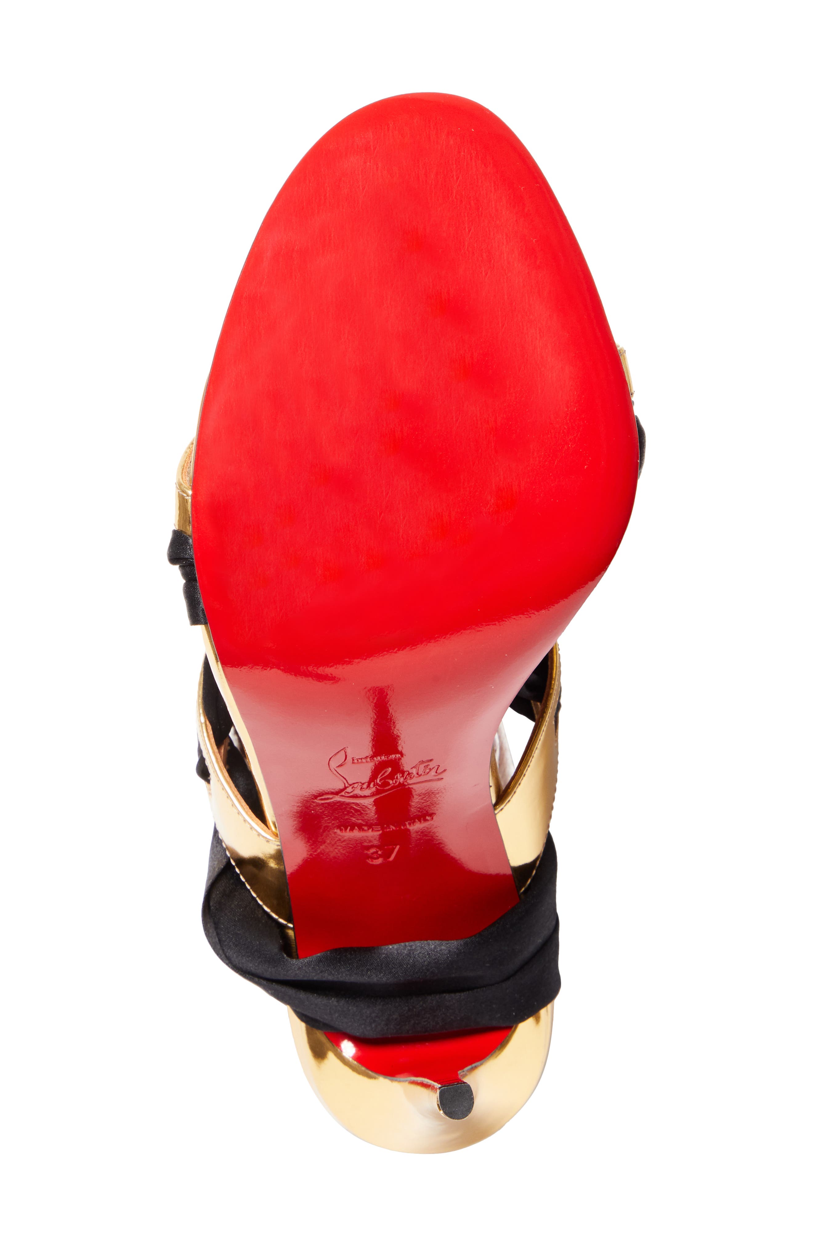 Christian Louboutin Foulard Cheville Tie Up Sandal, Alternate, color, 