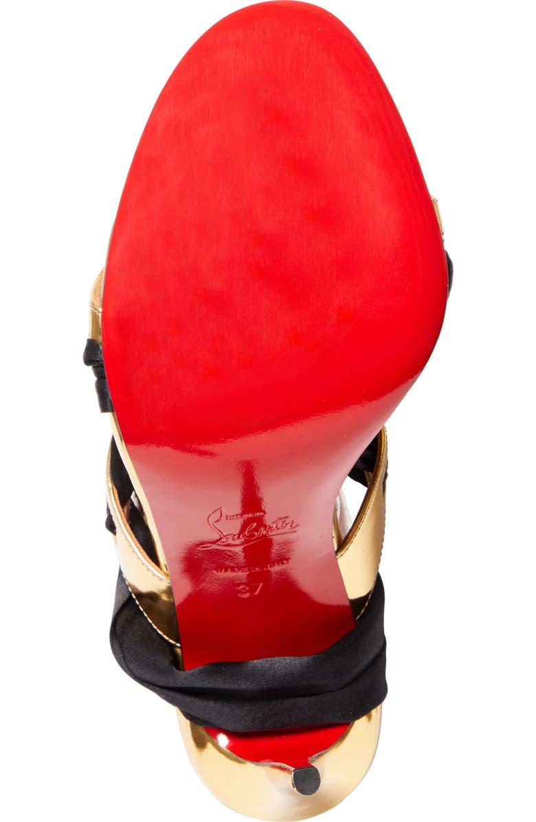 Christian Louboutin Foulard Cheville Tie Up Sandal, Alternate, color,