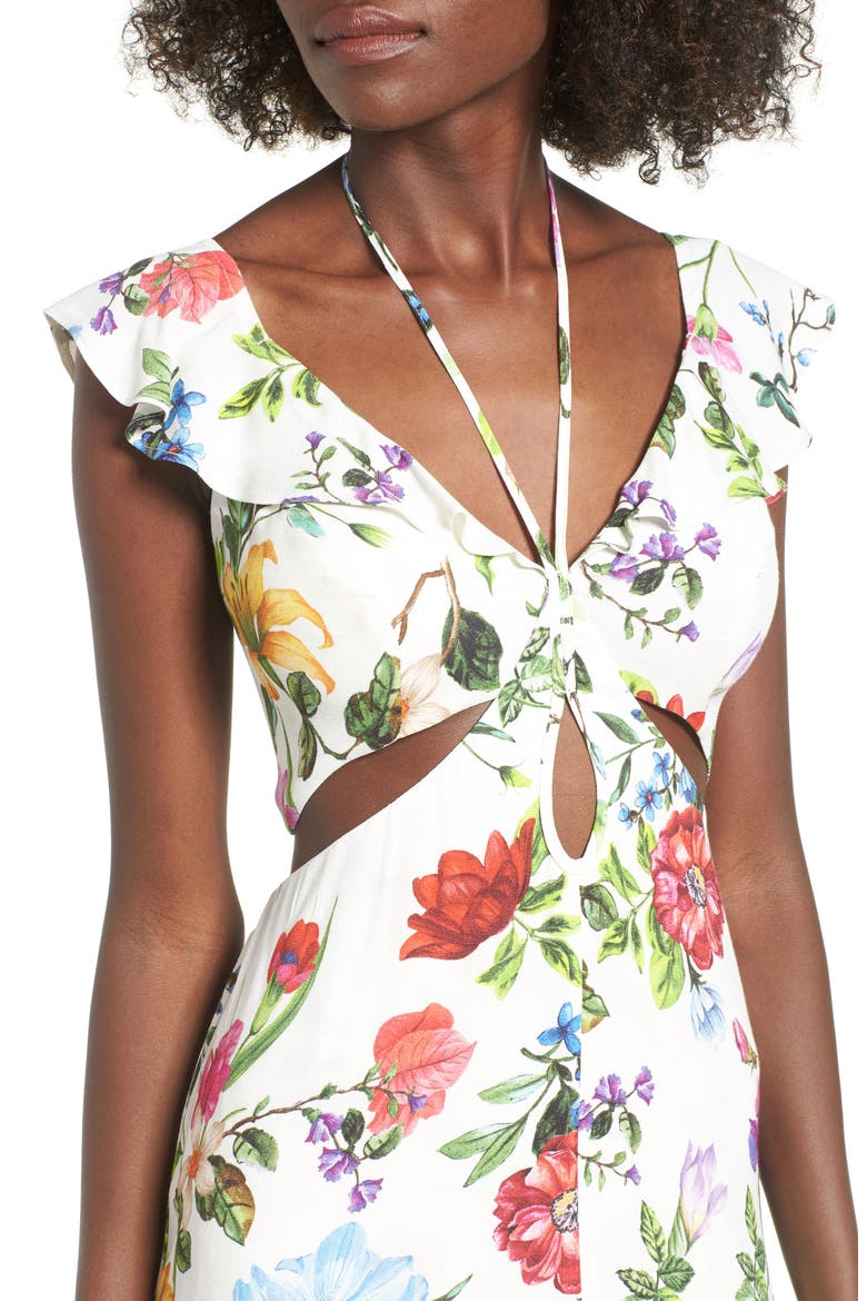 Alya Maxi Dress, Alternate, color, JARDIN BLANC