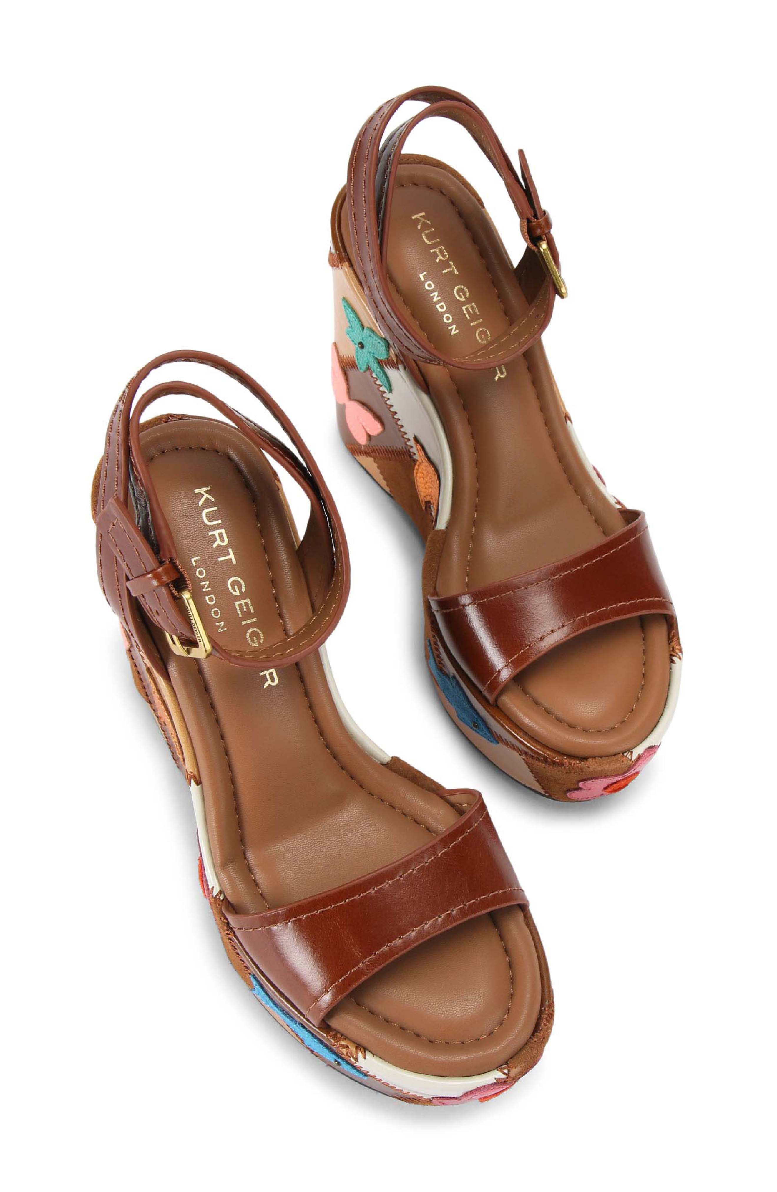 Kurt Geiger London Patchwork Platform Wedge Sandal, Alternate, color, 