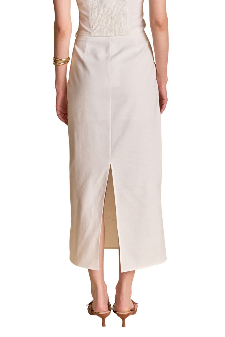 Linen Maxi Skirt, Alternate, color, WHITE