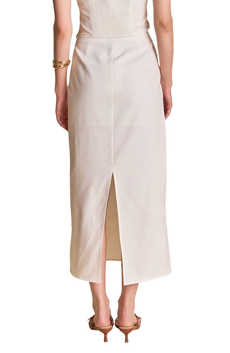 Endless Rose Linen Maxi Skirt, Alternate, color, White
