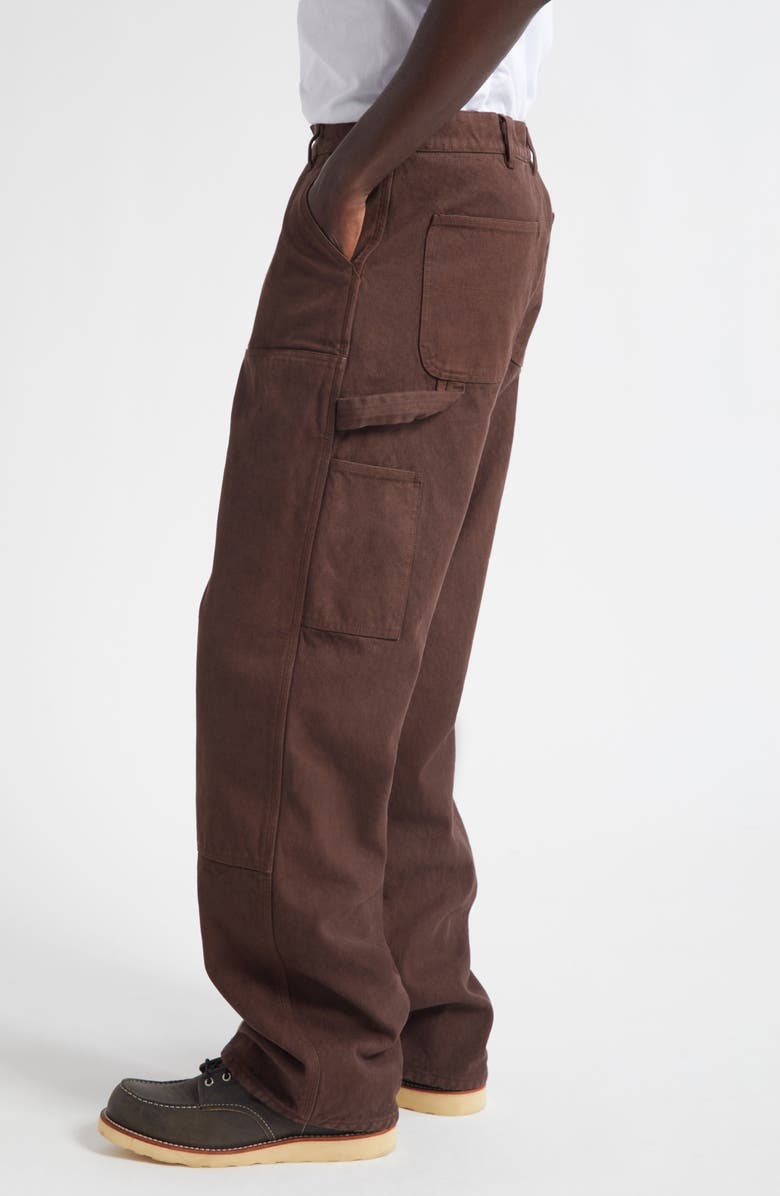 Sky High Farm Workwear Gender Inclusive Canvas Carpenter Pants, Alternate, color, Brown