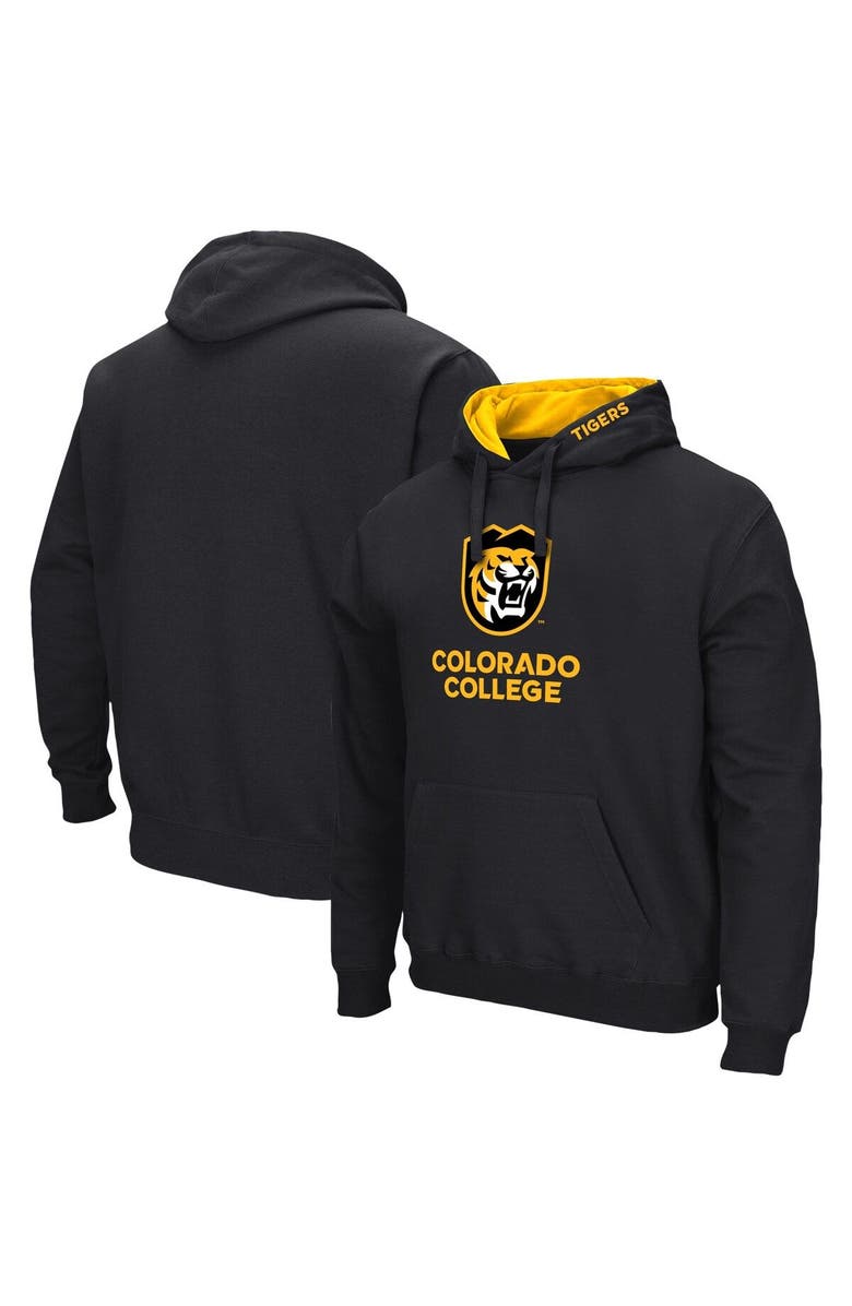 COLOSSEUM Men's Colosseum Black Colorado College Tigers Isle Pullover Hoodie, Main, color, Black