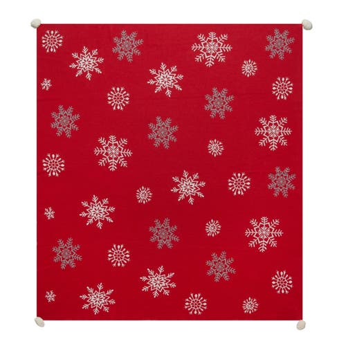 C & F Home C&f Home Snowflake Throw In Red