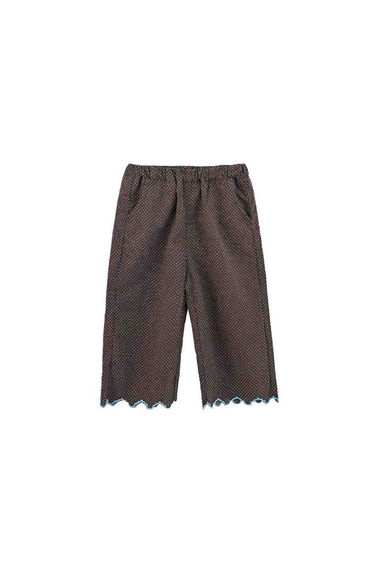 Sweet Cactus Polka Dot Scallop Outfit Set, Alternate, color, Brown