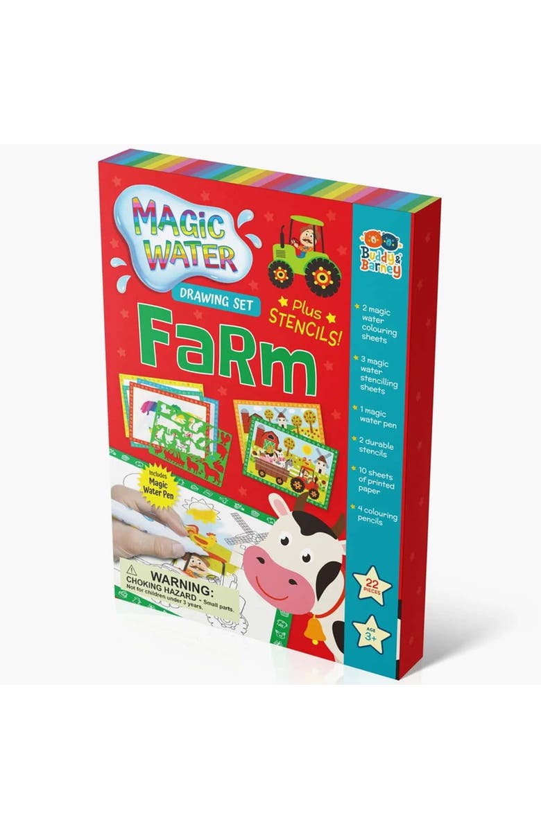 Buddy & Barney Magic Water Drawing Set, Animal Themed Activity, Kids 3+, Alternate, color, Multicolored