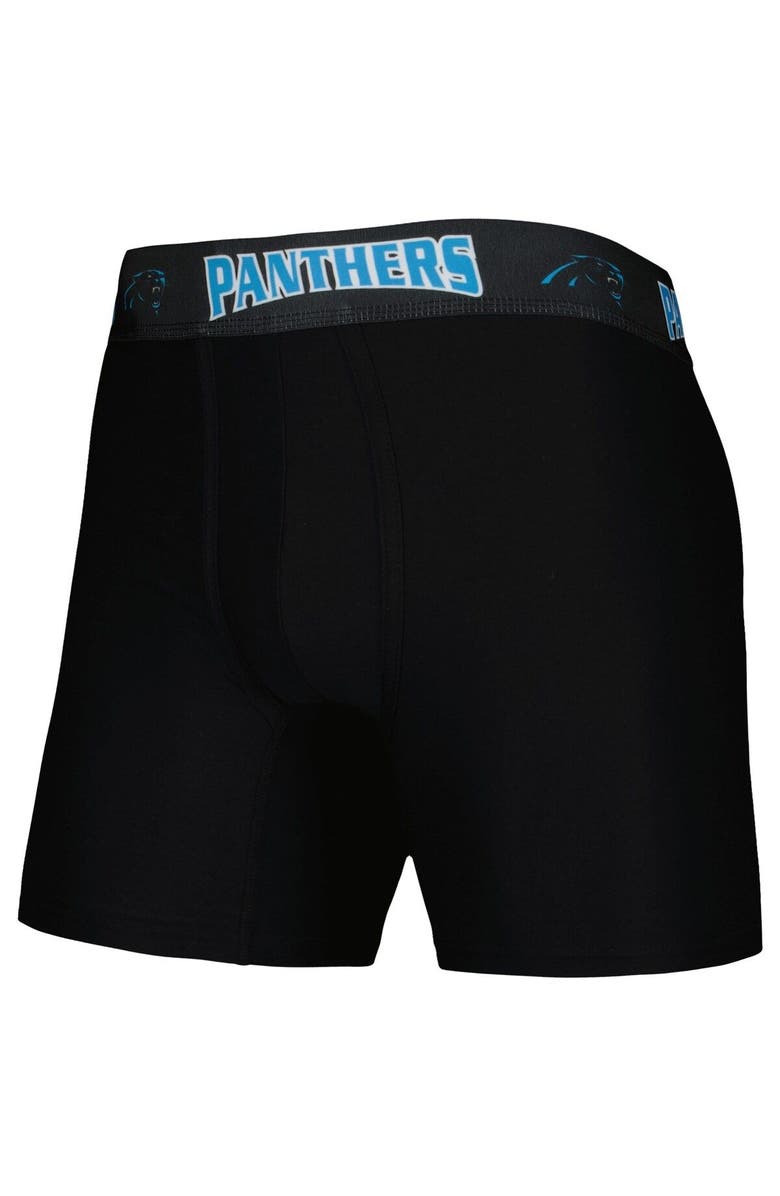 CONCEPTS SPORT Men's Concepts Sport Black/Blue Carolina Panthers 2-Pack Boxer Briefs Set, Alternate, color, 